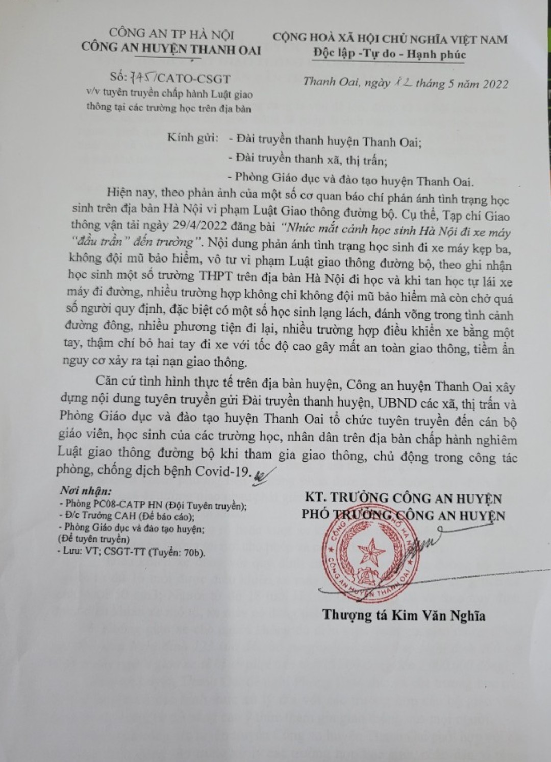 Tuyên truyền luật giao thông đường bộ