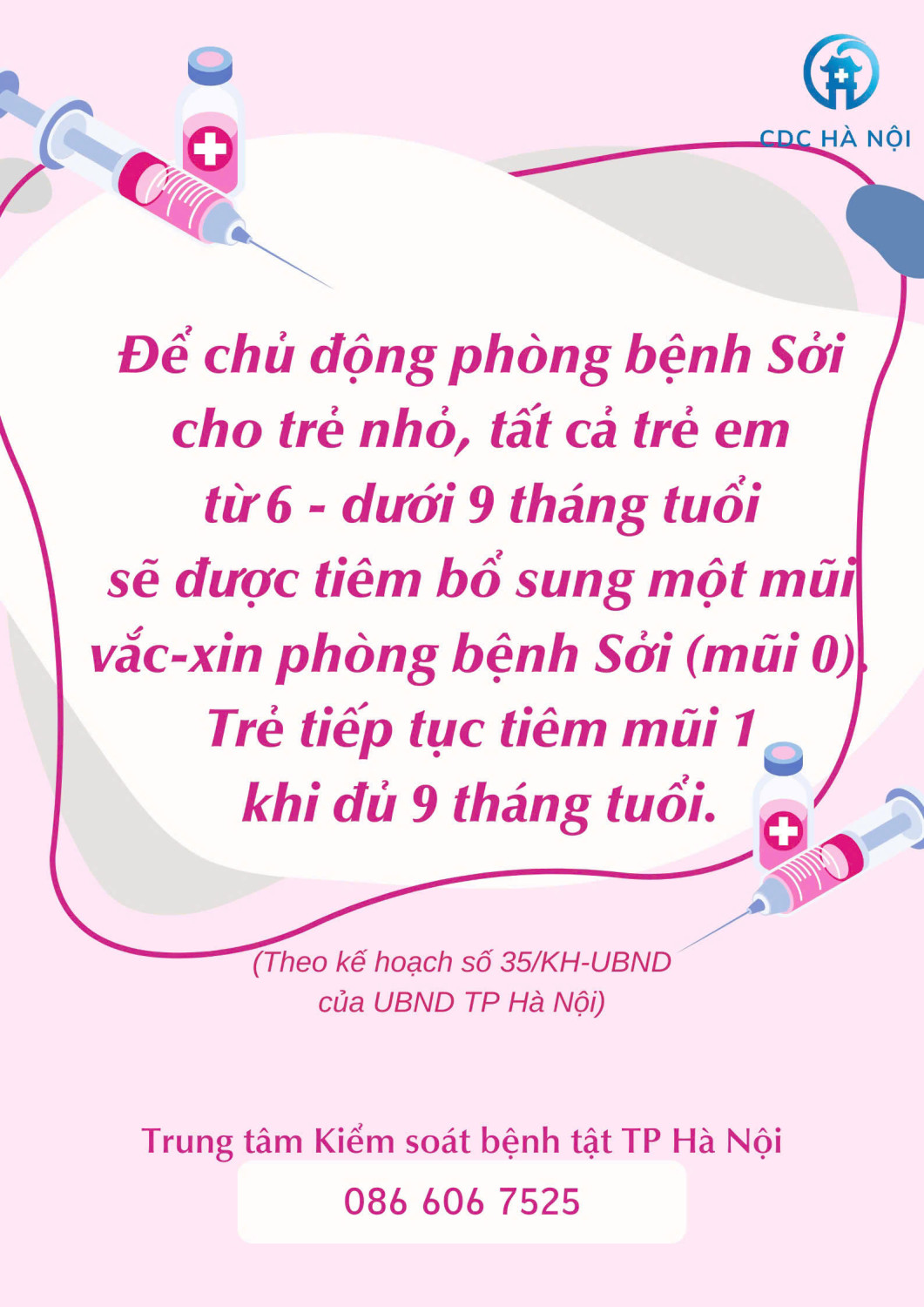 Bài tuyên truyền phòng chống bệnh sởi
