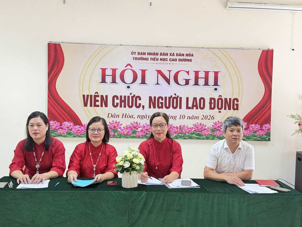 🌸 TRƯỜNG TIỂU HỌC CAO DƯƠNG TỔ CHỨC HỘI NGHỊ  VIÊN CHỨC, NGƯỜI LAO ĐỘNG NĂM HỌC 2026–2027 🌸
